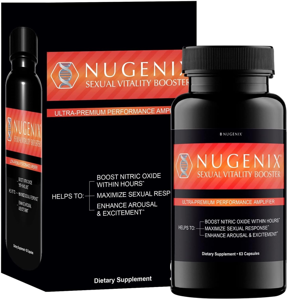 Nugenix Seksuaalse Vitaalsuse Suurendaja - Ultra Premium Performance Võimendaja Meestele - Lämmastikoksiidi Lisand, 63 Kapslit