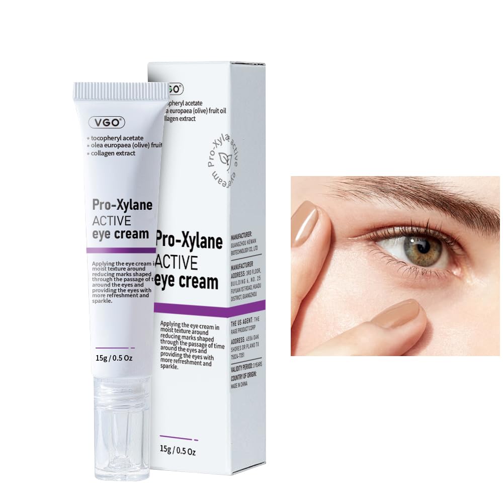 VGO silmakreem 2% Pro-Xylane'i silmaparanduskreem tumedatele ringidele ja silmade alla, Pro Xylane + 6D hüaluroonhape kindlale nahale, vähendatud kortsud, peened jooned, 15g / 0, 5 Oz