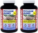 Yerba Prima Psyllium Husks Veg Caps - 180 Count (2 Pack) (625mg) - Vegan, Non-GMO, Gluteenivaba, Colon Cleanser, Daily Fiber Supplement Soolestiku Tervis ja korrapärasus