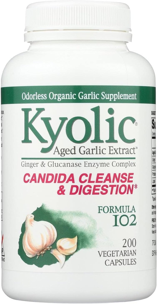 Kyolic #102 Garlic W / Enzyme Veg 200 Cap