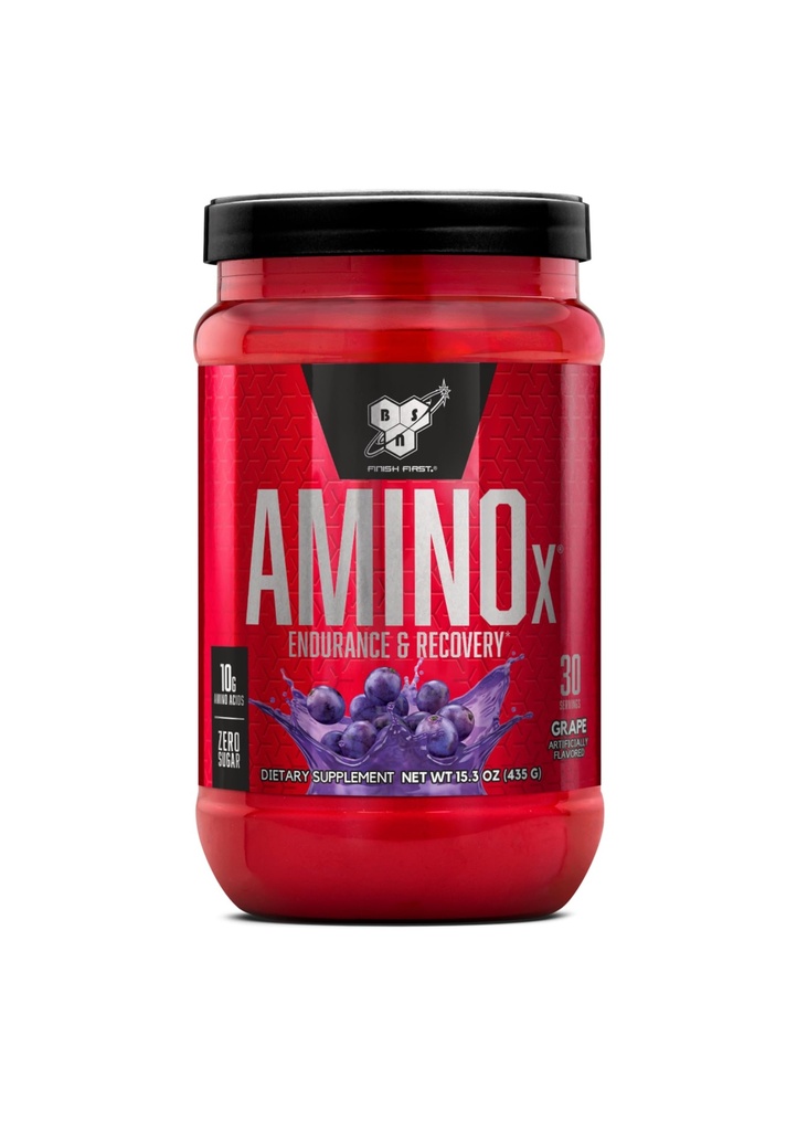 BSN Amino X lihaste taastamise ja vastupidavuse pulber BCAA-dega, 10 grammi aminohappeid, Keto sõbralik, kofeiinivaba, tugivastupidavus, nullsuhkrut, viinamarja, 30 portsjonit (pakendamine võib varieeruda)