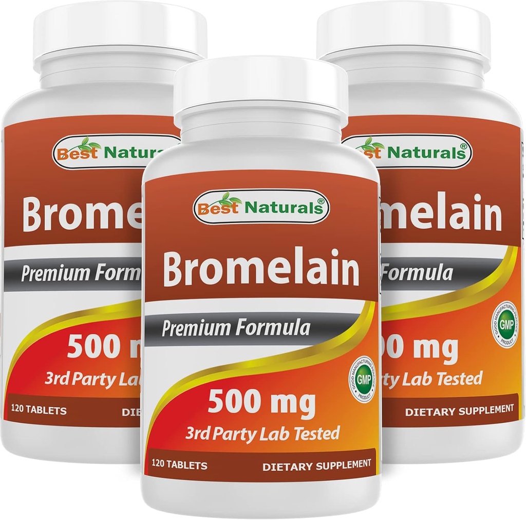 Parimad looduslikud Bromelain 500mg 120 tabletti (120 loendit (3 pakendit))