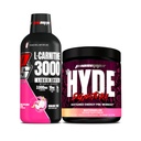 PROSUPPS L-karnitiin 3000 Stimulant Free Vedel Shots (31 Servings, Dragon Fruit) ja Mr. Hyde Signature Series Pre-Workout Energy Powdered Drink (30 Servings, Arbuus)