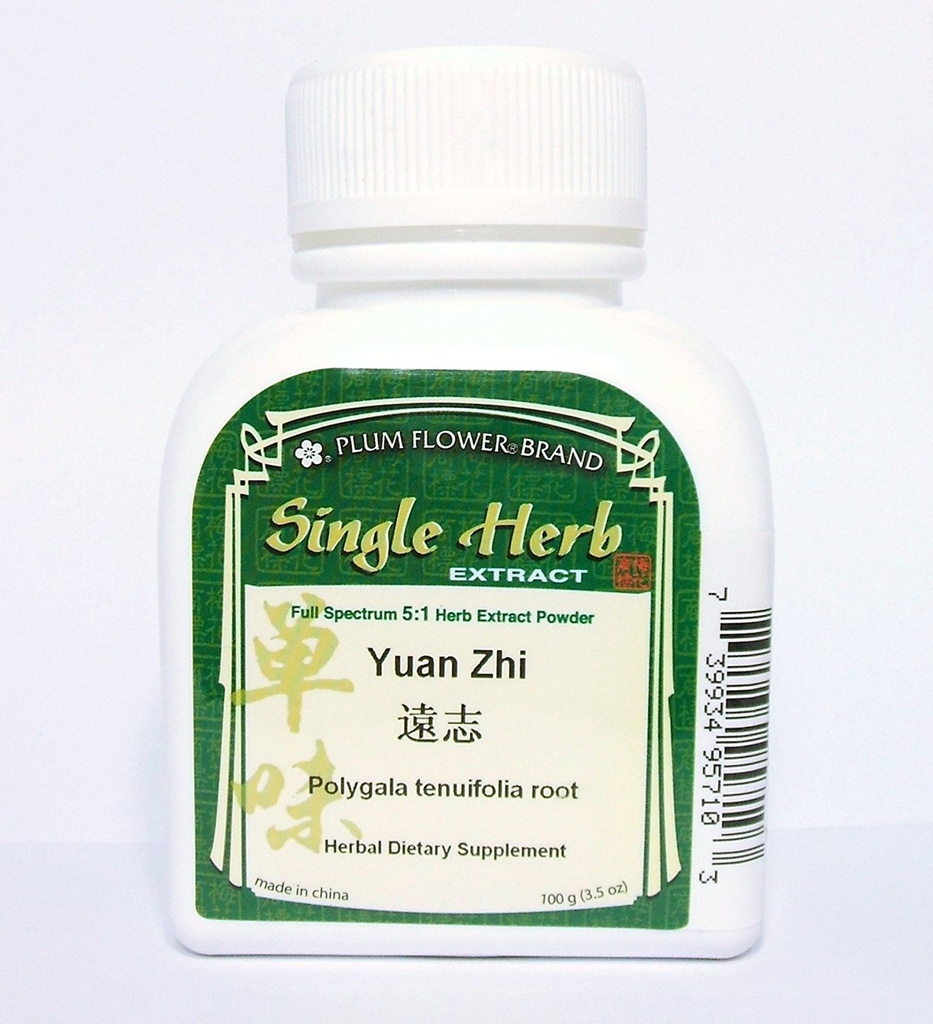 Hiina Senega juur, ürdiekstrakti pulber / Yuan Zhi / Polygala Tenuifolia, 100 g või 3,5oz Plum Flow