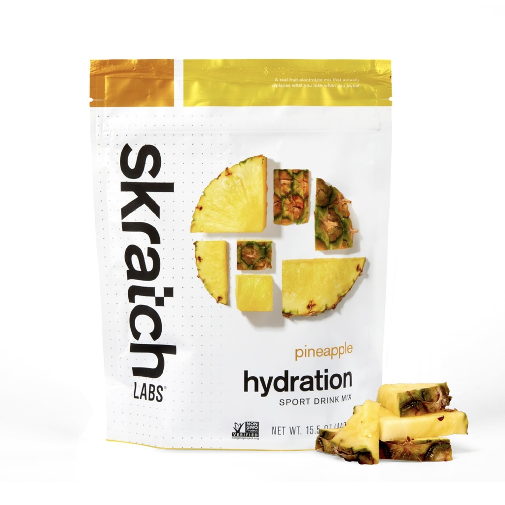 Skratch Labs Hüdreerimispulber | Sport Joogisegu | Elektrolüütide pulber treeninguks, vastupidavuseks ja jõudluseks | Ananass | 20 serveerimist | Mitte-GMO, Vegan, Kosher