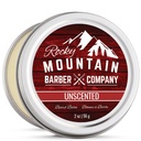 Rocky Mountain Barber Company Beard Balm - Klassikaline lõhnatu - 100% looduslik - Premium vaha segu toitainerikka mesilasvaha, Jojoba, kookosõliga