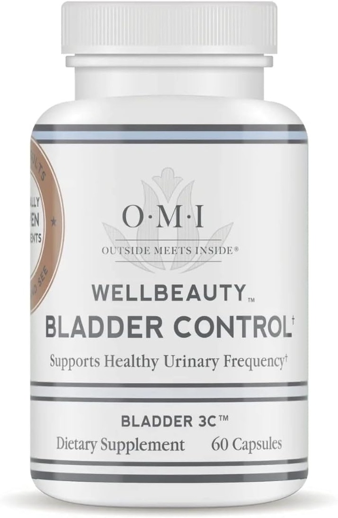 OMI WellBeauty põie kontroll, kliiniliselt tõestatud, et toetada kuseteede sagedust, vähendada vannitoa külastusi, 60 Veggie kapslit
