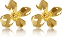 14K kullatud 925 Sterling Silver Flower Lily Stud Earrings