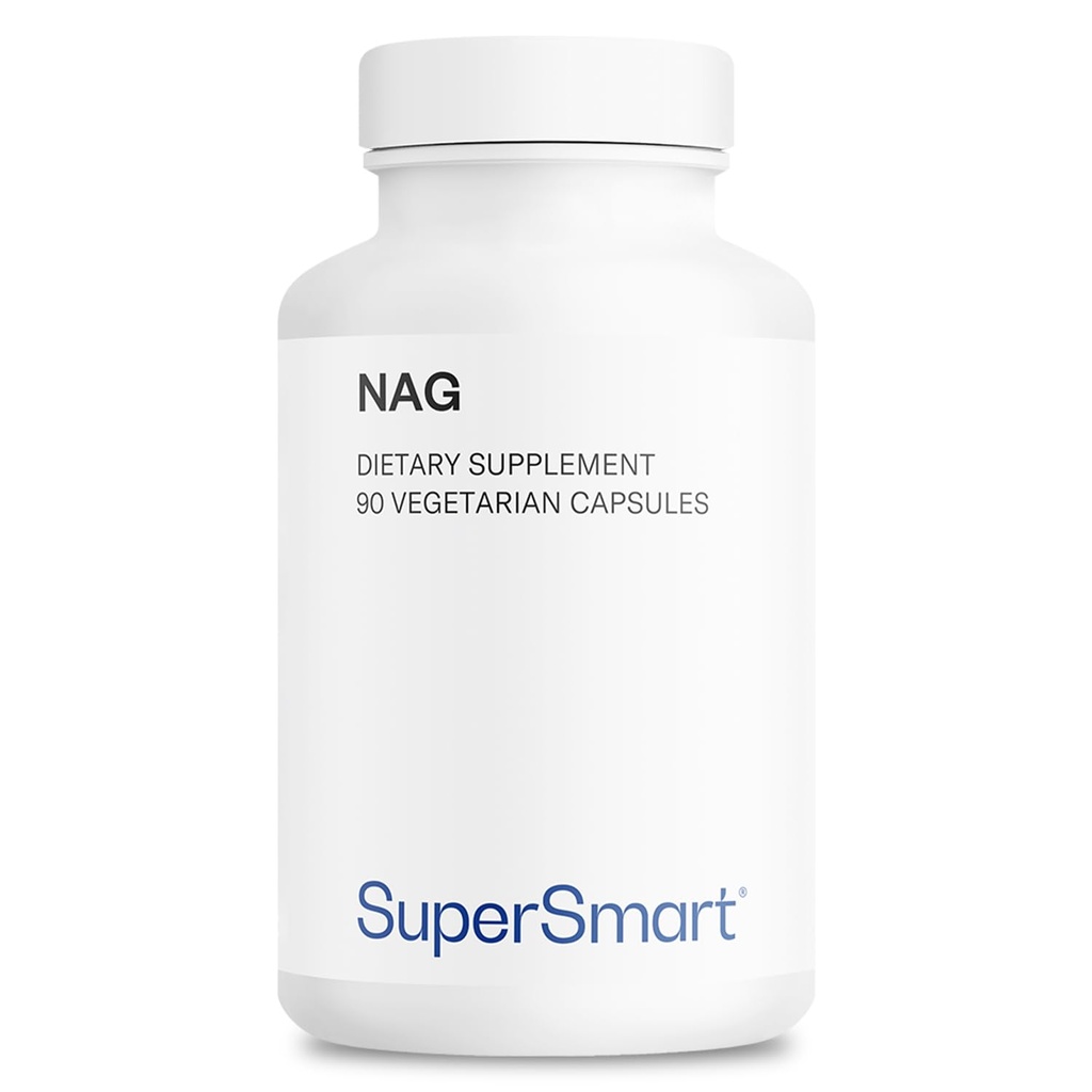 Supersmart - NAG täiendus 1500mg päevas (N-atsetüülglükoosamiin) - suure imendumisega glükoosamiinsulfaat | Mitte-GMO & Gluteenivaba - 90 taimetoitlast kapslit