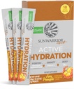 Sunwarrior Hüdratsioon Pulber Elektrolüütpakendid Pulber B12 Elderberry | Juicy Ananassi Maitsestatud 18 Stick Packs 126g Pouch | Vegan ja taimepõhine suhkur Vaba