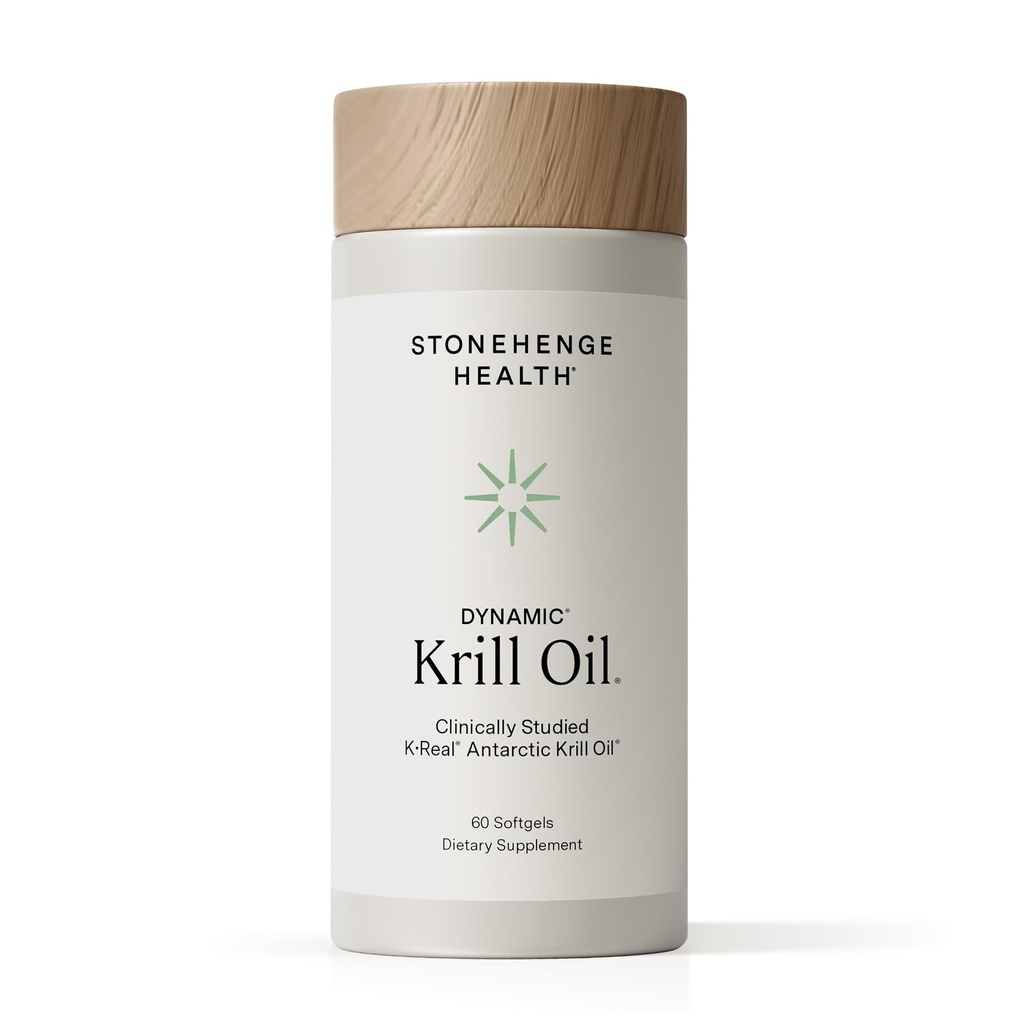 Stonehenge Health Dynamic Krill Oil 1600mg – Triple Strength Antarktika Omega-3 Supplement EPA, DHA, Fosfolipiidid ja 2mg Astaxanthin – toetab südame, aju, naha, liigeste ja silmade tervist – 60 Softgels