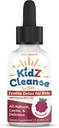 Kidz Cleanse | Zeolite Detox lastele | Arengu, käitumise, energia ja soolestiku tervise toetamise lisand | Lihtne võtta, puhas vedel tseoliittilgad + Metüül B12 + D3 (Vaarikamaitse) - 2oz