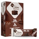 NuGo Slim Dark Chocolate Brownie Crunch, 16 g Protein Bar, Gluteenivaba, Non-GMO, Kosher, Keto Friendly, Low Carb, 12 Count