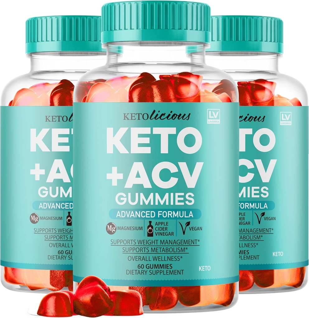 (3 Pack) Ketolicious Keto ACV Gummies, Ketolicious Gummys Advanced Formula 1050MG, All Natural Premium Plus Apple Siider Äädikas Gummy Maksimaalne tugevus Gomitas Arvustused, 180 Gummies 3 kuud