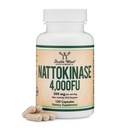 Nattokinaasi lisa 4000 FU servi, 120 kapslit (saadud Jaapani Nattost) Süsteemsed ensüümid südame-veresoonkonna ja tsirkulatsiooni toetamiseks kahekordse puiduga