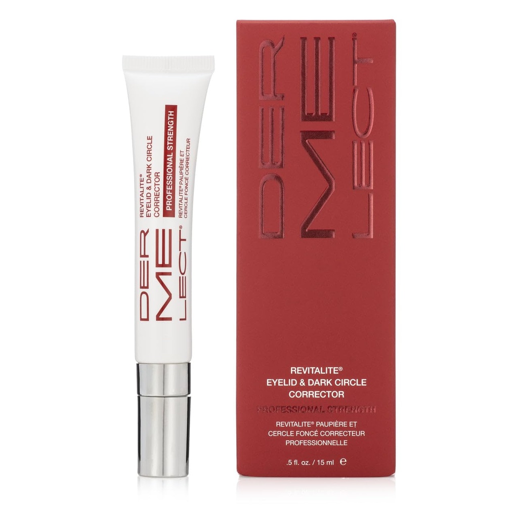 Dermelect Revitalite Eyelid & Dark Circle korrektor - professionaalne tugevus, vananemisvastane silmakreem koos peptiididega, helendav ja pinguldav koostisosad - tumedad ringid, turse, Droopy Eyelids & kortsud