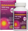 Looduslikud tegurid, vitamiin B12 Metüülkobalamiin 1000 mcg, pakub kõige metaboolselt aktiivset B12 vormi, kiire lahustumisega tablette