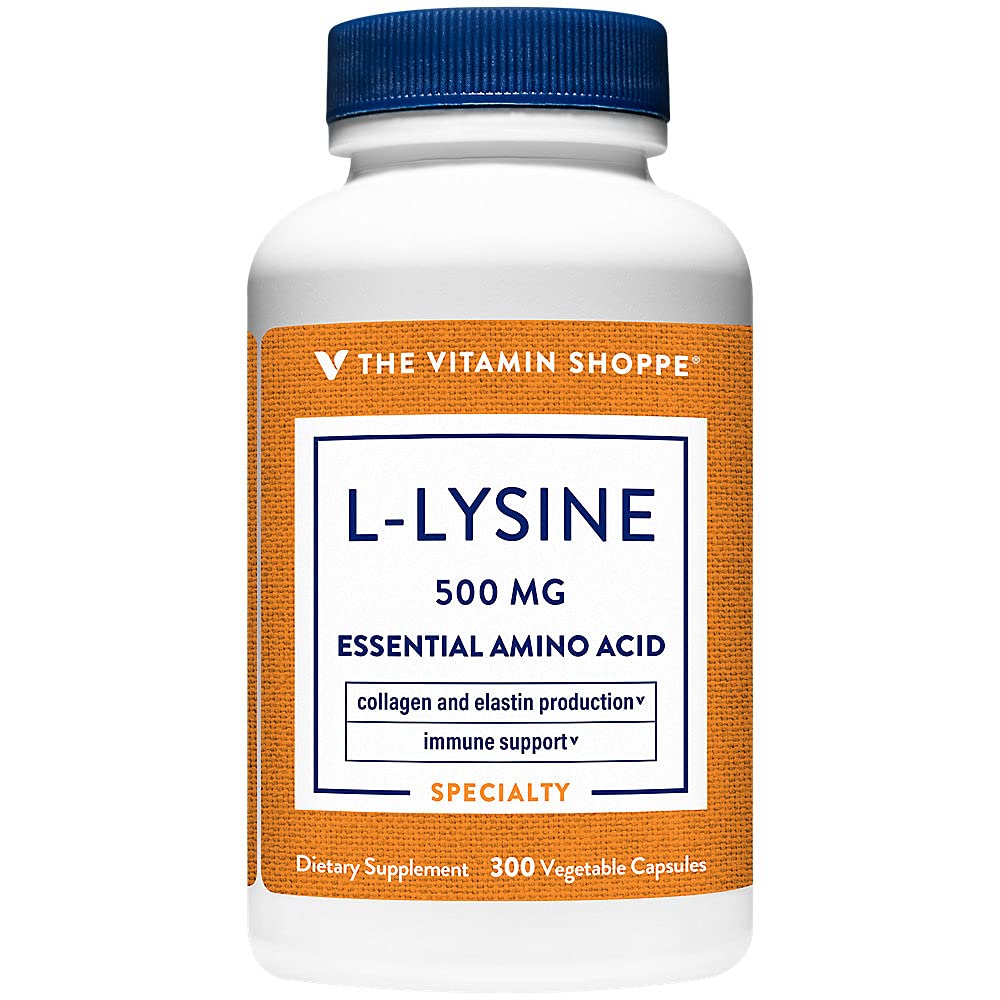 Vitamiin Shoppe L-Lysine 500MG üks kord päevas (300 kapslit)