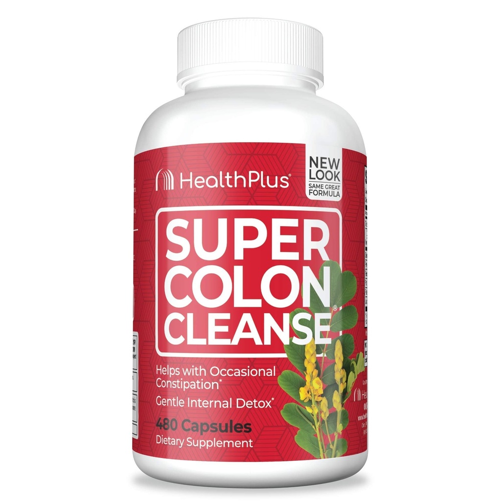 Health Plus Super Colon Cleanse: 10-päevane puhastamine - Detox | 12 puhastamist, 480 loend (pakend võib erineda)