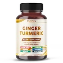 Ultra Ginger & Kurkum Aids Seedimine & Toetab Südame Tervist - Sisaldab Cayenne Pepper, Lemon Balm, Kaneel, Piparmünt, Roheline Tee - Valmistatud USA-s - 150 kapslit