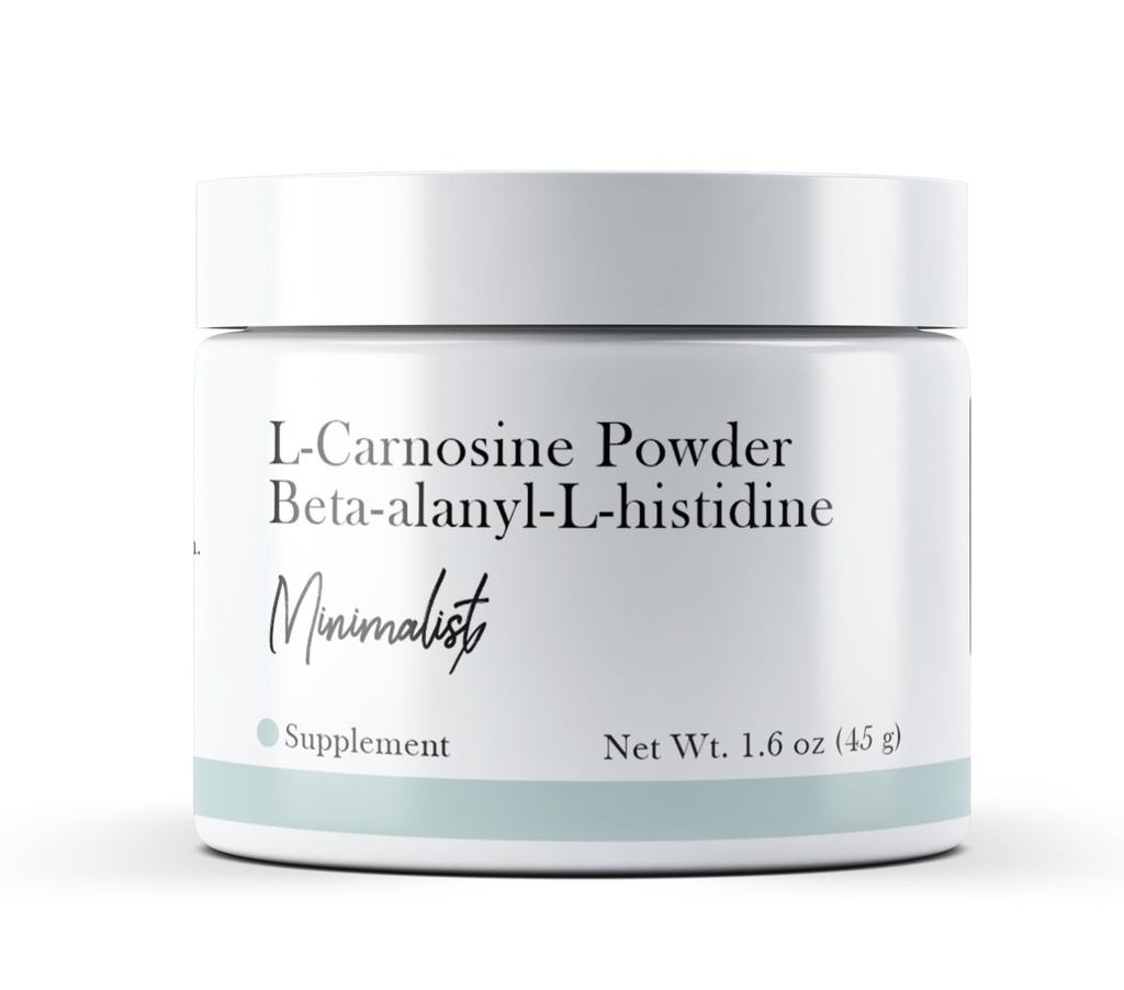 Minimalistlik L-karnosiini pulber (1,6 oz) Ei lisandeid ega täiteaineid, toidulisand, beeta-alanüül-L-histidiin