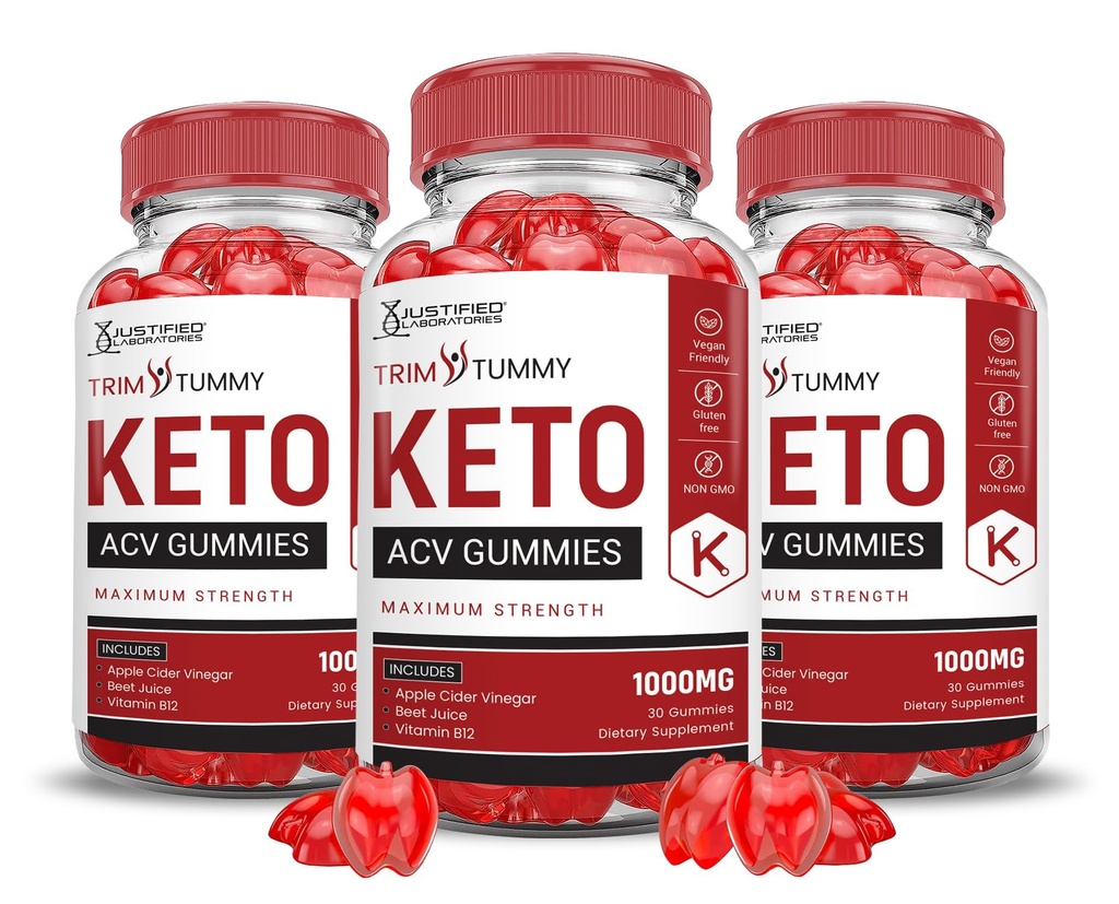 Põhjendatud Laboratories (3 Pack Trim Tummy Keto ACV Apple Siider Äädikas Formuleeritud Granaatõunapeedi Mahl Pulber B12 Vegan Non GMO 180 Gummies