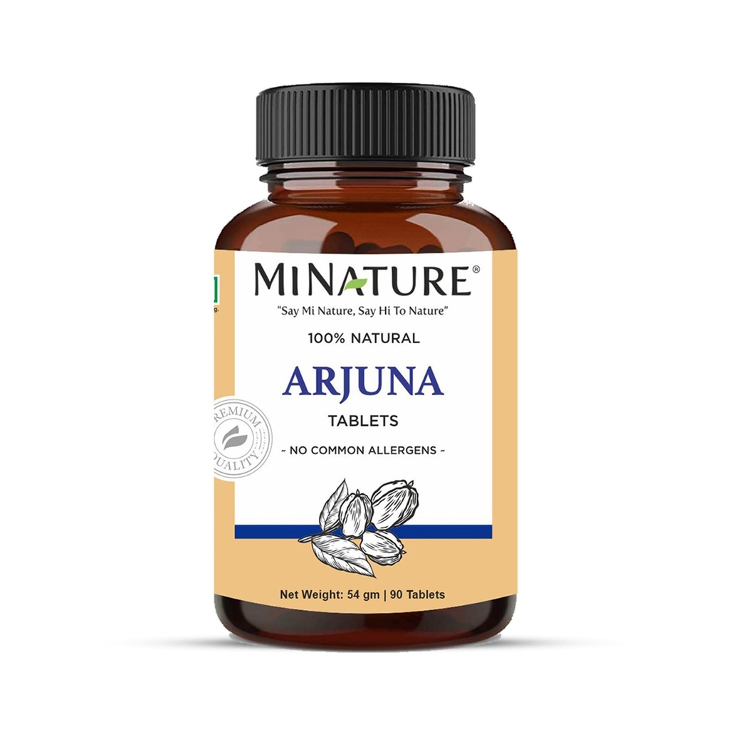 Arjuna tabletid mi Nature - 90 tabletti, 1000 mg | 45 päeva pakkumine | 100% looduslik Arjuna tablett | Arjun koor | Saraca Indica | Indiast