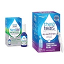 TheraTears SteriLid Eyelid Cleanser and Dry Eye Therapy Lubricant Eye Drops Bundle, 2 fl oz ja 30 viaali