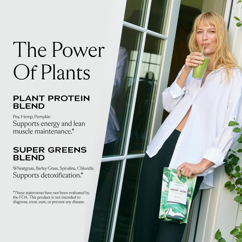 SAKARA Super Powder Bundle - Valk + Rohelised Orgaaniline Valgu Pulber, Metabolism Super Powder & Prebiootiline Fiber Pulber