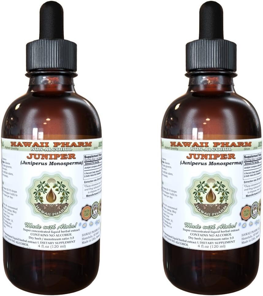 Kadaka alkoholivaba vedelik ekstrakt, orgaaniline kadakas (Juniperus Monosperma) Kuivatatud Berry Glycerite Hawaii Pharm Looduslik Taimne täiendus 2x2 oz