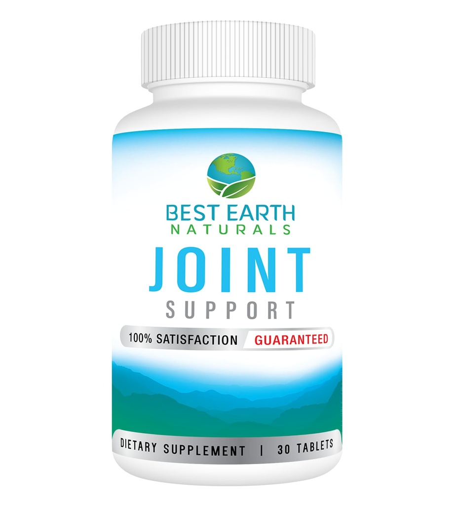 Best Earth Naturals Joint Support - Glükosamiin, kondroitiin, MSM ja spetsiaalsed vitamiinid ja toitained selja, puusa ja liigese toetamiseks - ühine täiendus liigestele, lihastele ja paindlikkusele 30 päeva pakkumine