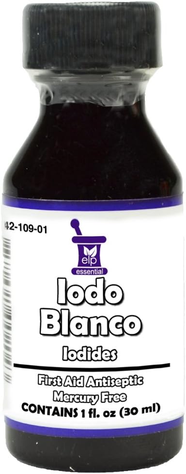 Jooditinktuur Värvitu Valge Selge Iodo YODO Blanco Arst E 1 OZ