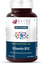 Vitamiin B12 100% RDA, tsünokobalamiin, energiataseme tõstmine Tervislik närvisüsteemi funktsioon meestele ja naistele - 60 taimset tabletti