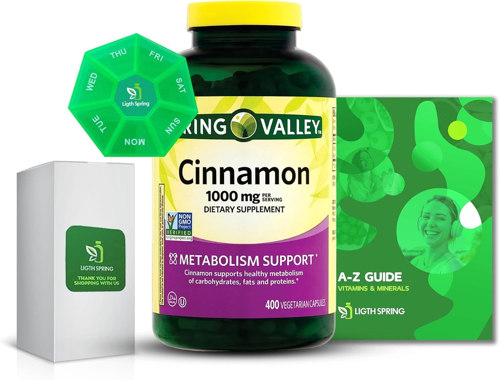 Cinnamon 1000mg toidulisandi kapslid, 400 loe Bundle Exclusive Parem Ligth & Kevade juhend