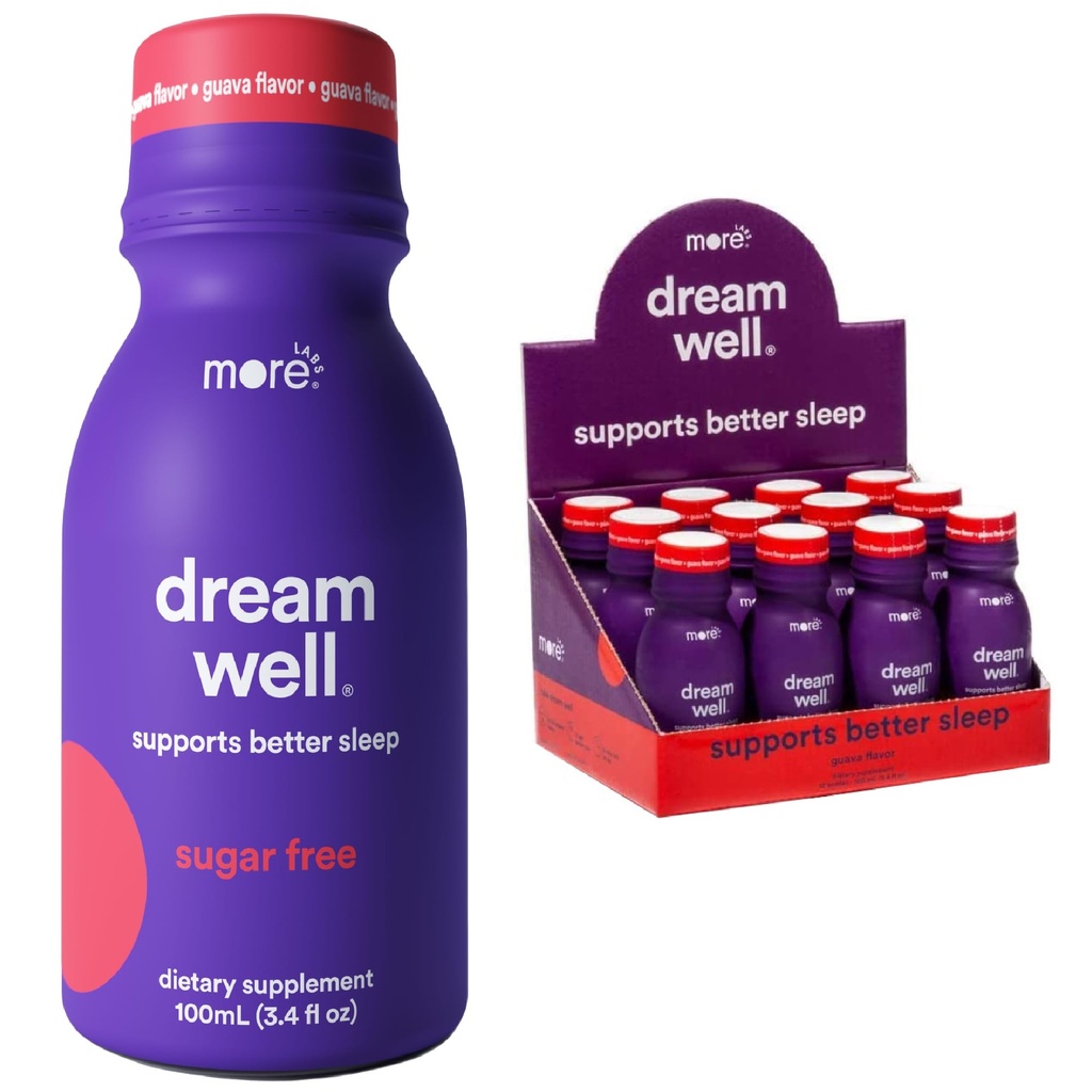 Rohkem Labs Dream Well, 5MG melatoniini holistiline unejoogi lahendus, harjumuste moodustamine 5HTP-ga, Lemon Balm, Jujube Seed, Glycine (Pack of 12)