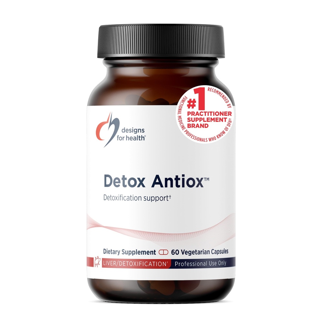 Disainid Health Detox Antiox - Maks + Detoksifikatsioon Toetada Antioksüdandi täiendada kurkumiekstrakti (kurkumiin), roheline tee, viinamarjade seemned, vitamiinid + mineraalid - Immuunsüsteemi tugi (60 kapslit)