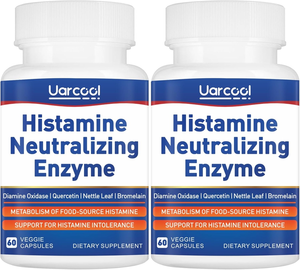 DAO Ensüümilisa histamiindiamiinoksüdaasi lisand sujuvaks seedimiseks - valmistatud USA-s - 60 Softgels (2 pudelit)