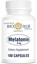 Bio-Tech farmakaalne melatoniin (3 mg, 100 kapslit)