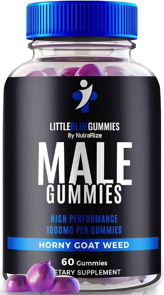 Väikesed sinised kummikud meestele, Premium meessoost toidulisand igapäevaseks toitumiseks, LittleBlue Gummy, looduslikud multivitamiinid maksimaalse jõudluse ja üldise tervise jaoks, ametlikud ülevaated (60 Gummies)
