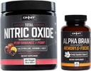 ONNIT Nootroopne + Preworkout Stack - Alfa Aju (90ct) + üldlämmastikoksiid (raskeim puuvili)