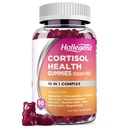 Kortisooli täiendused naistele meestele, kortisoolikummid koos ashwagandhaga, magneesium, L-teaniin, fosfatidüülseriin, B6 kortisooli detox, lõdvestumine, uni, fookus, suhkruvaba, vegan, 60