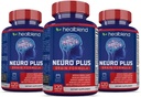 Neuro Plus Brain & Focus valem - Aju võimendaja täiendus, toetab vaimset selgust ja keskendumist - suurendab kontsentratsiooni ja vaimset energiat - 120 kapslit (3 pakendit)