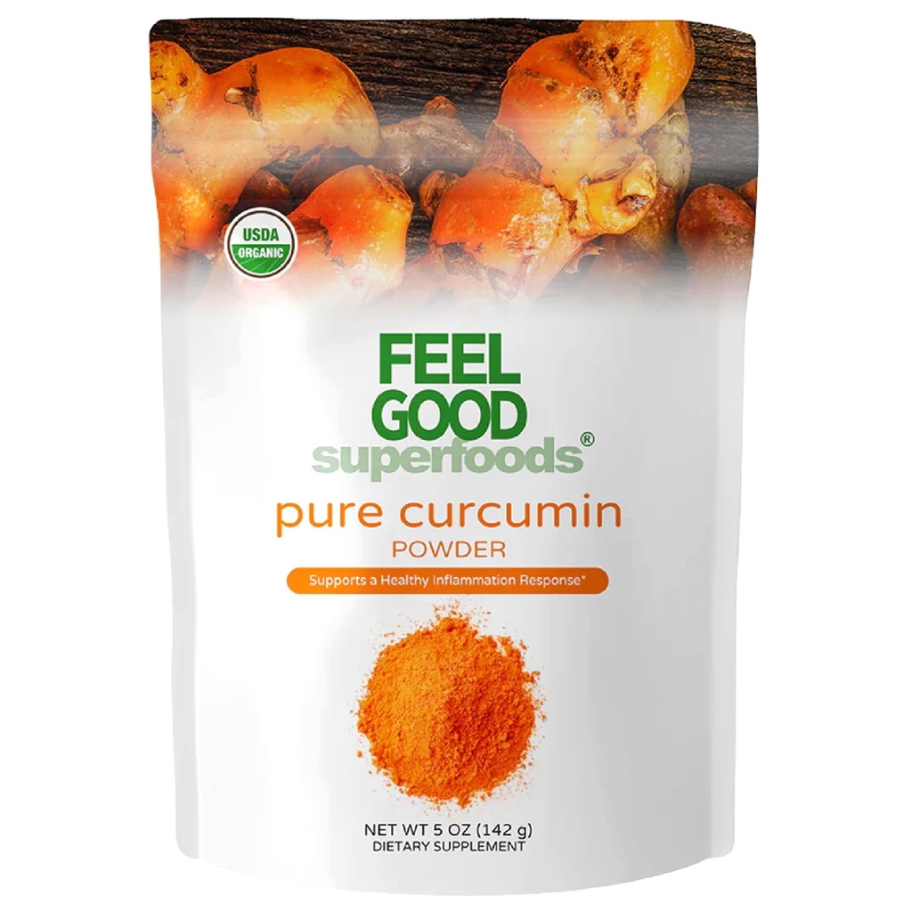 FEEL HEA Superfoods Puhta kurkumiini pulber, orgaaniline, mitte-GMO, Vegan puistest kurkum juur Indiast, Curcuma Longa ühine täiendus, 5 oz