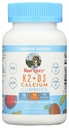 Mary Ruthi K2- ja D3-vitamiin + kaltsiumkummid, 30 Ct