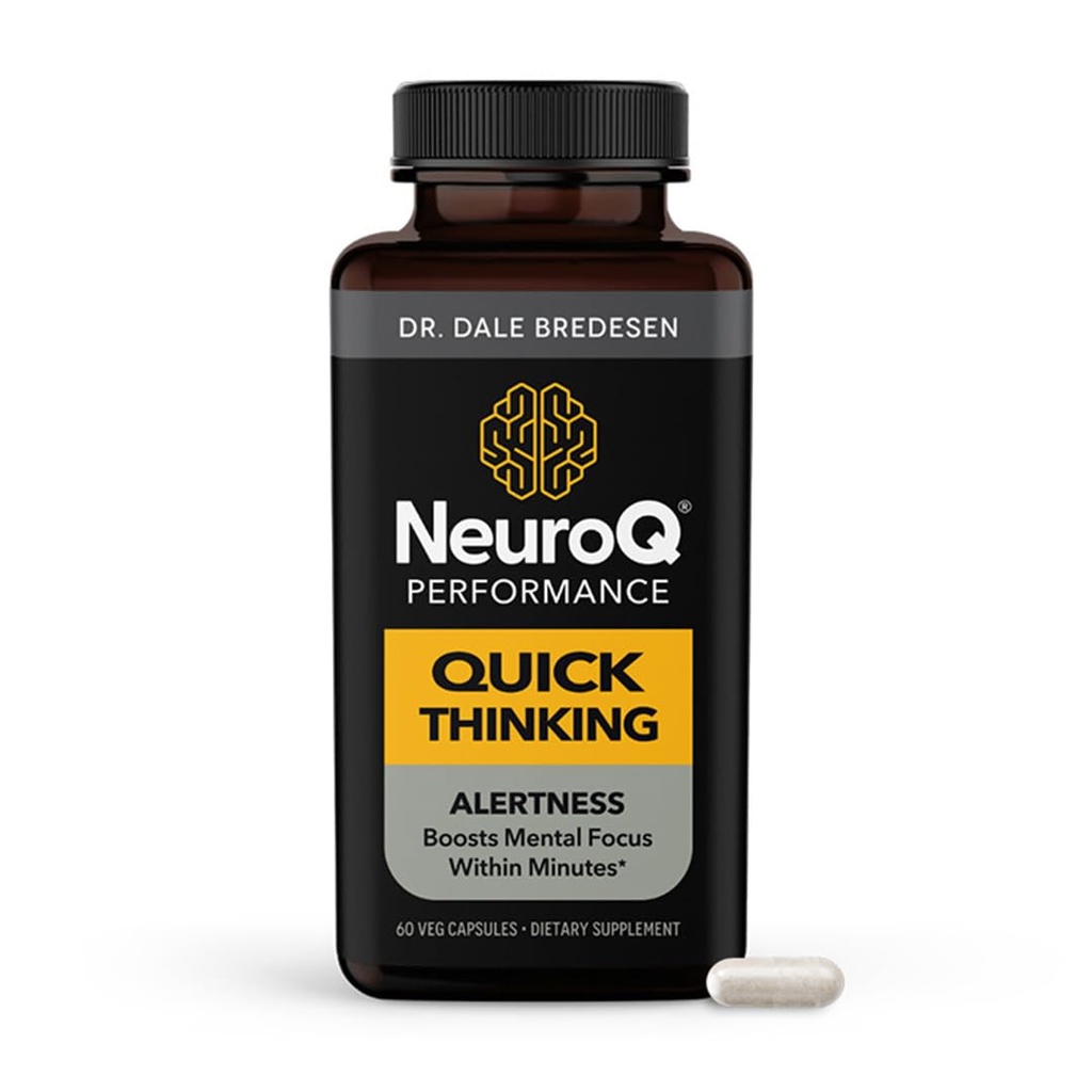 LifeSeasons NeuroQ - Quick Thinking Supplement Pills - suurendab häire + toetab vaimset fookust - L-Theanine Kofeiin L-türosiin ja beeta-alaniin (60 kapslit)