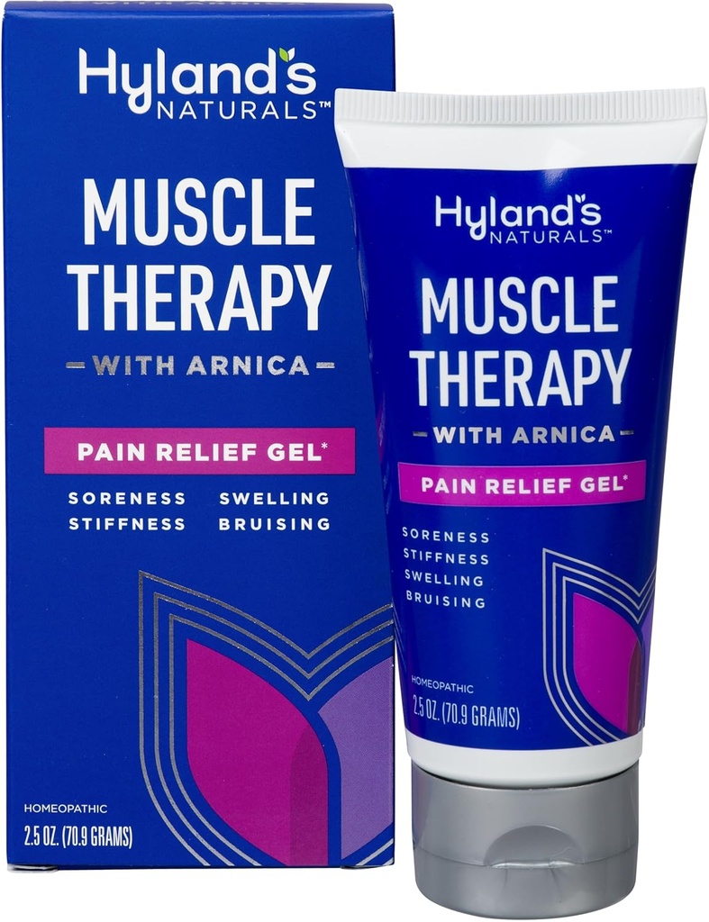 Hylandi lihasteraapia Arnica valu leevendava geeliga, Bruise Healing Cream, Natural Relief of Valu, turse, verevalumid, valulikkus ja jäikus, 2,5 Oz