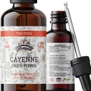 Cayenne tinktuuriekstrakt, orgaaniline Cayenne (Capsicum annuum) Kuivatatud pipar - taimne glütseriin - GMO-vaba - 2 oz