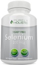 Selenium 200mcg - 365 vegankapslit, mis ei ole tabletid - puhas ja pärmivaba L-selenometioniin parema imendumise jaoks - kilpnäärme, südame ja immuunsüsteemi tugi - antioksüdantide jälje mineraal - valmistatud USA-s