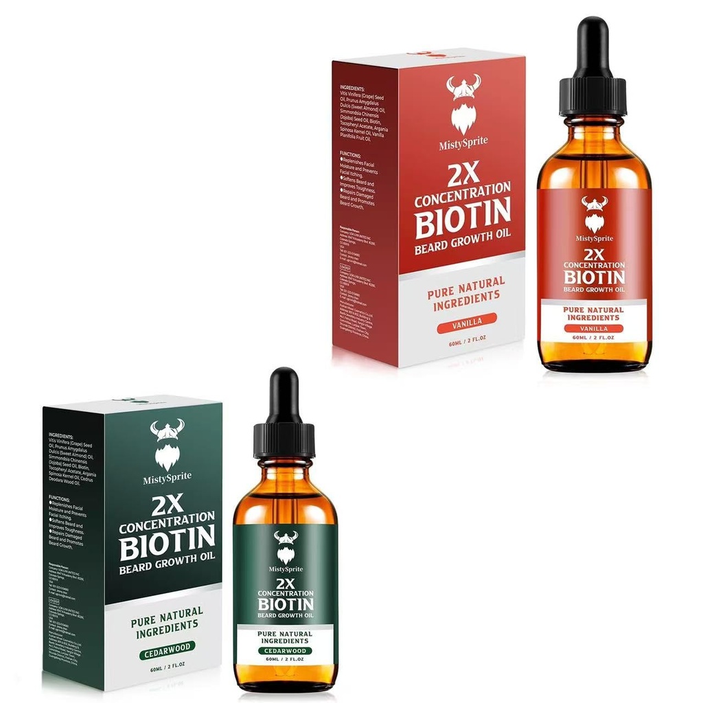 Biotin Habe kasvuõli meestele, looduslik meeste habeõli argaaniaõli, Jojoba õli ja vitamiin, hüdraadid ja paksendab näo juuksed