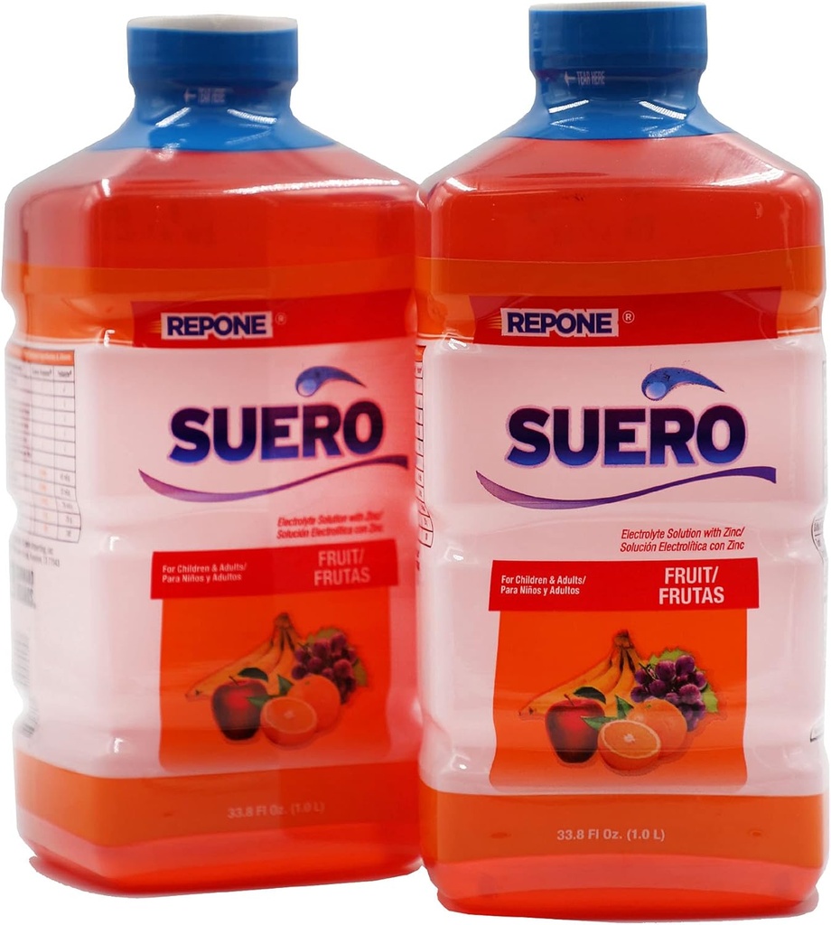 SUERO elektrolüütide lahus tsingi, rehüdraatide, mineraalide ja toitainete taastamisega, maasikamaitse, 33,8 Fl Oz (2. pakk)